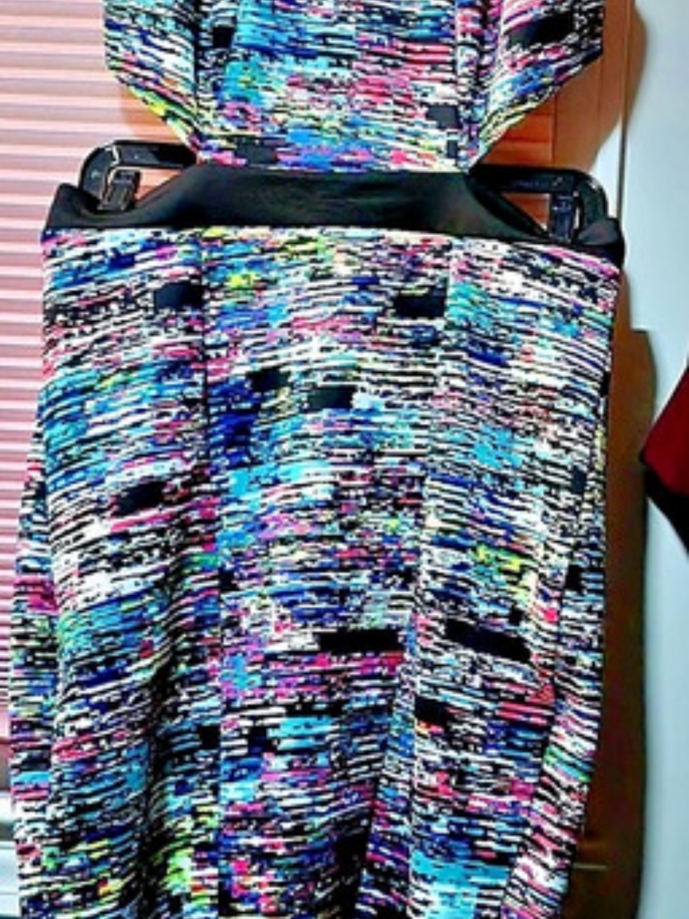 Charlotte Russe Abstract Print Cutout Midi Dress Size Large